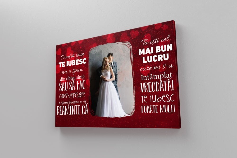Tablou Canvas Personalizat Te Iubesc